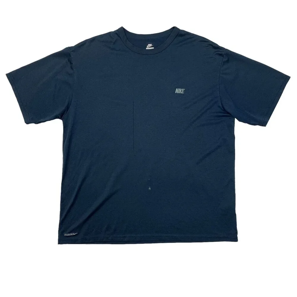 Vintage Nike Training T Shirt Mens XL Extra Large Navy Performance Tee *READ